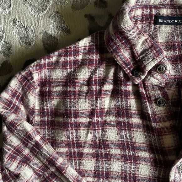 Brandy Melville Tops Brandy Melville Plaid Flannel Shirt Poshmark